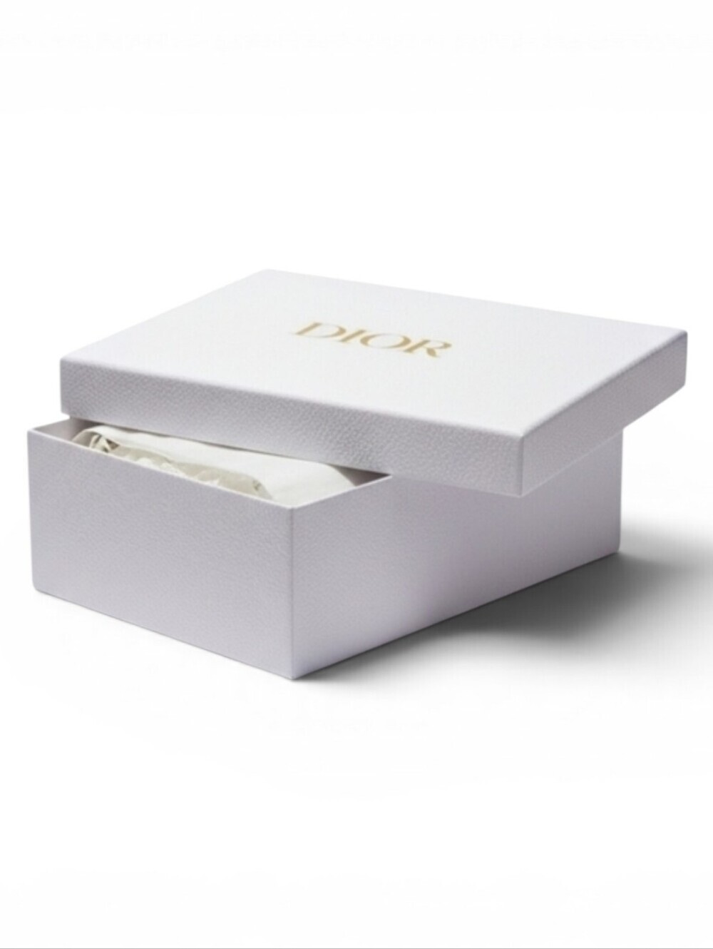 Christian Dior Nesting Storage Box with Stuffing in White and Gold NWOT